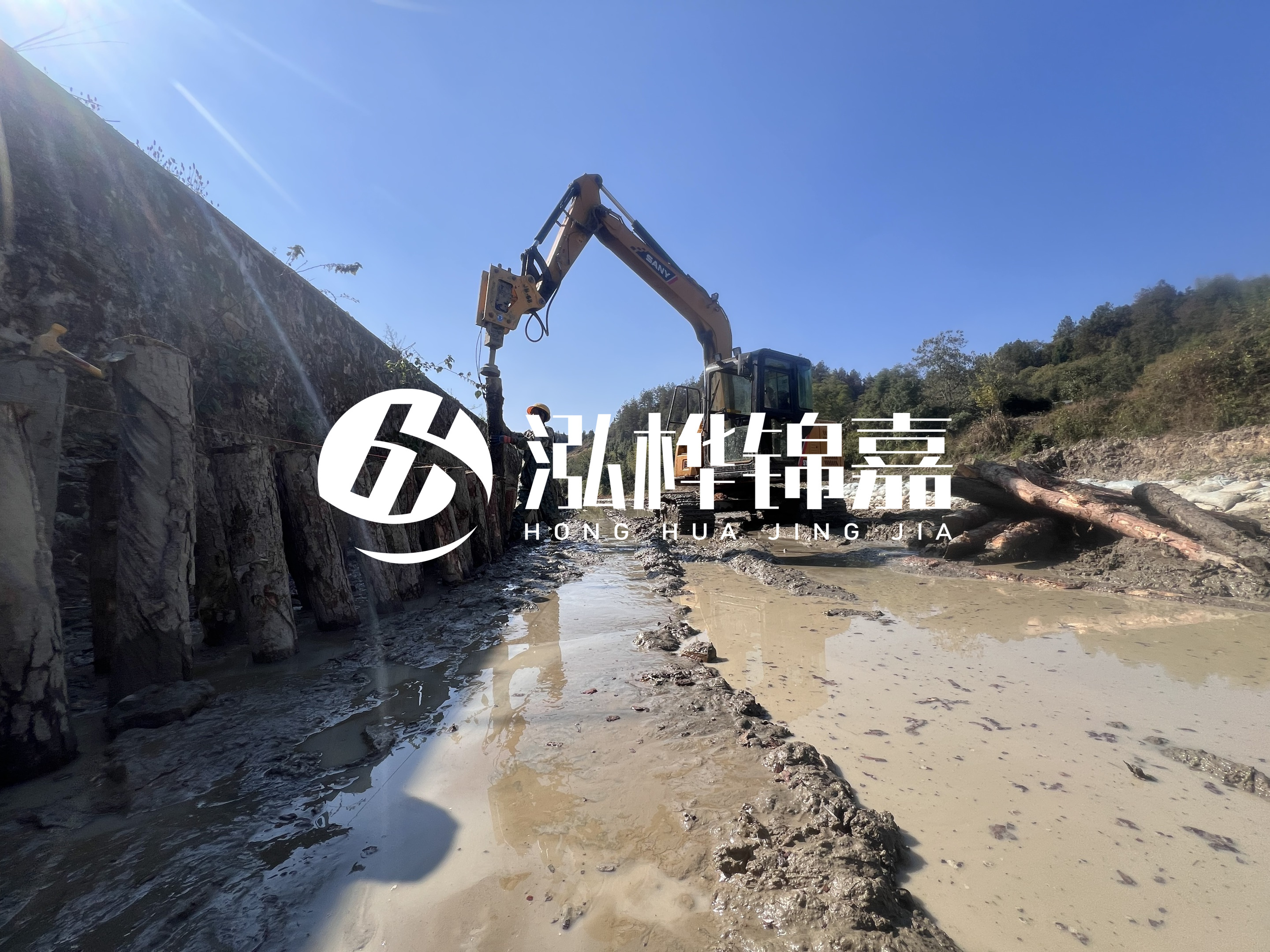 河里打樁起什么作用-河道里打木樁好還是水泥樁好？